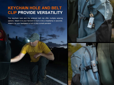 Fenix E06R magnetic base enables hands-free lighting during tasks.