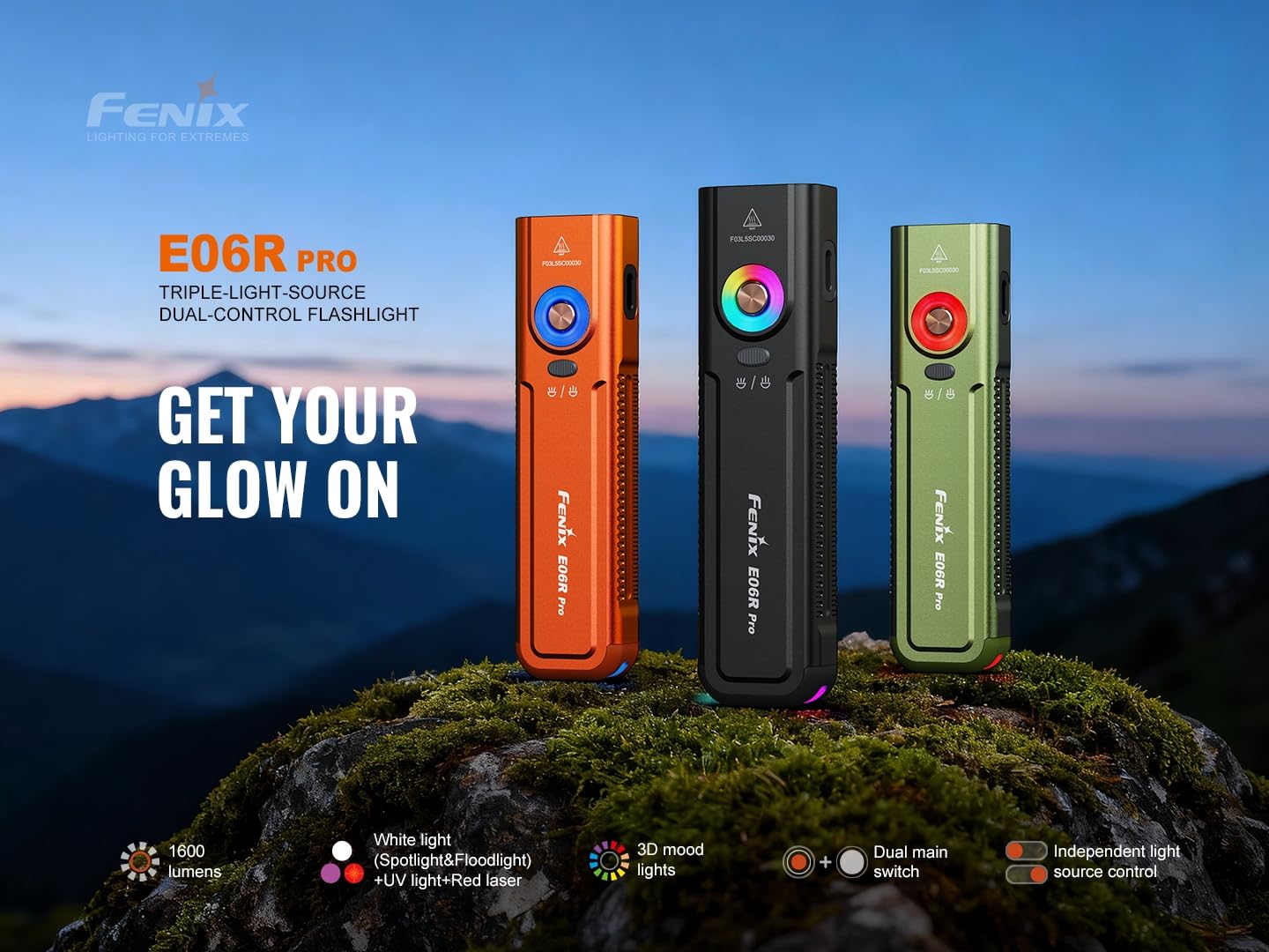 Fenix E06R Pro side switch enables fast mode changes in any scenario.