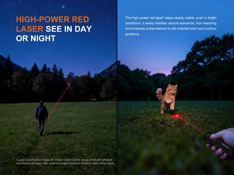 Fenix E06R Pro spotlight and floodlight offer versatile distance and area illumination.