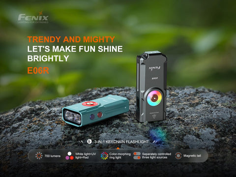 Fenix E06R USB-C recharge port for quick power on the go.