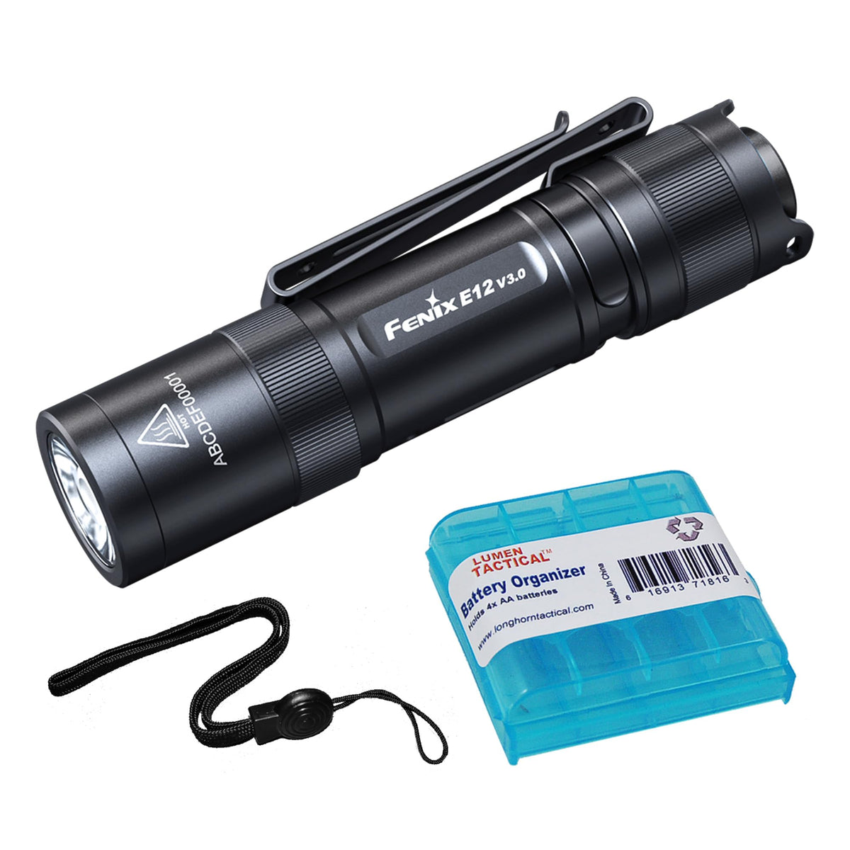 Fenix E12 V3.0 flashlight beam showing bright 200 lumens for versatile lighting