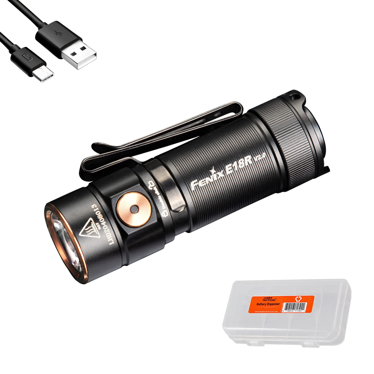 Fenix E18R v2.0 compact pocket flashlight for everyday carry
