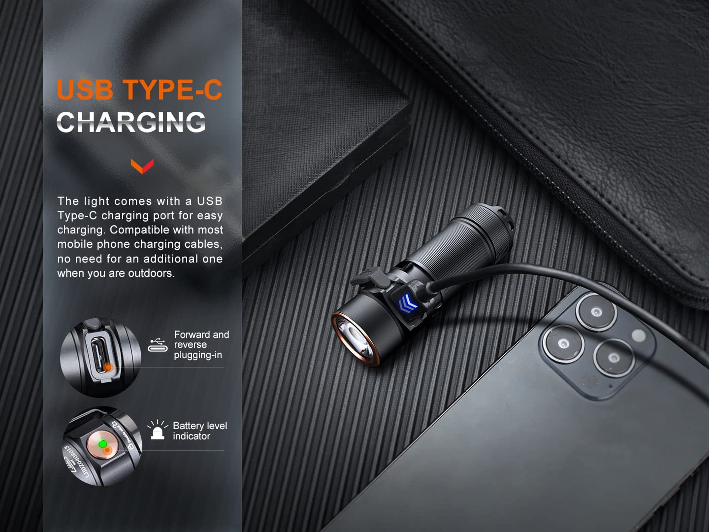 Fenix E18R v2.0 weighs about 2 ounces for easy carrying
