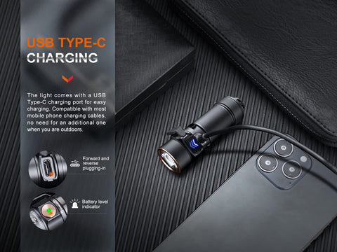 Fenix E18R v2.0 weighs about 2 ounces for easy carrying