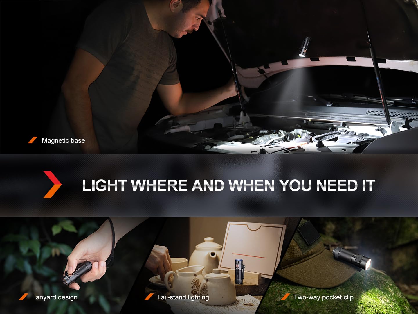 Fenix E18R v2.0 moonlight mode offers extended runtime