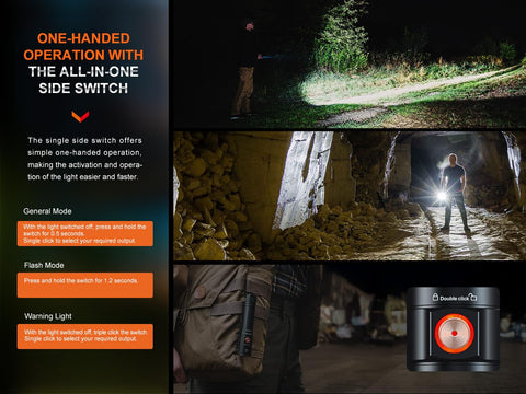 Fenix E28R V2.0 General mode offers adjustable brightness for tasks