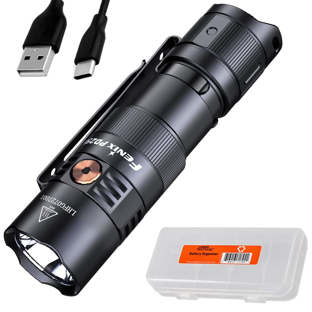 Fenix PD25R 800 lumen beam for bright, compact everyday carry