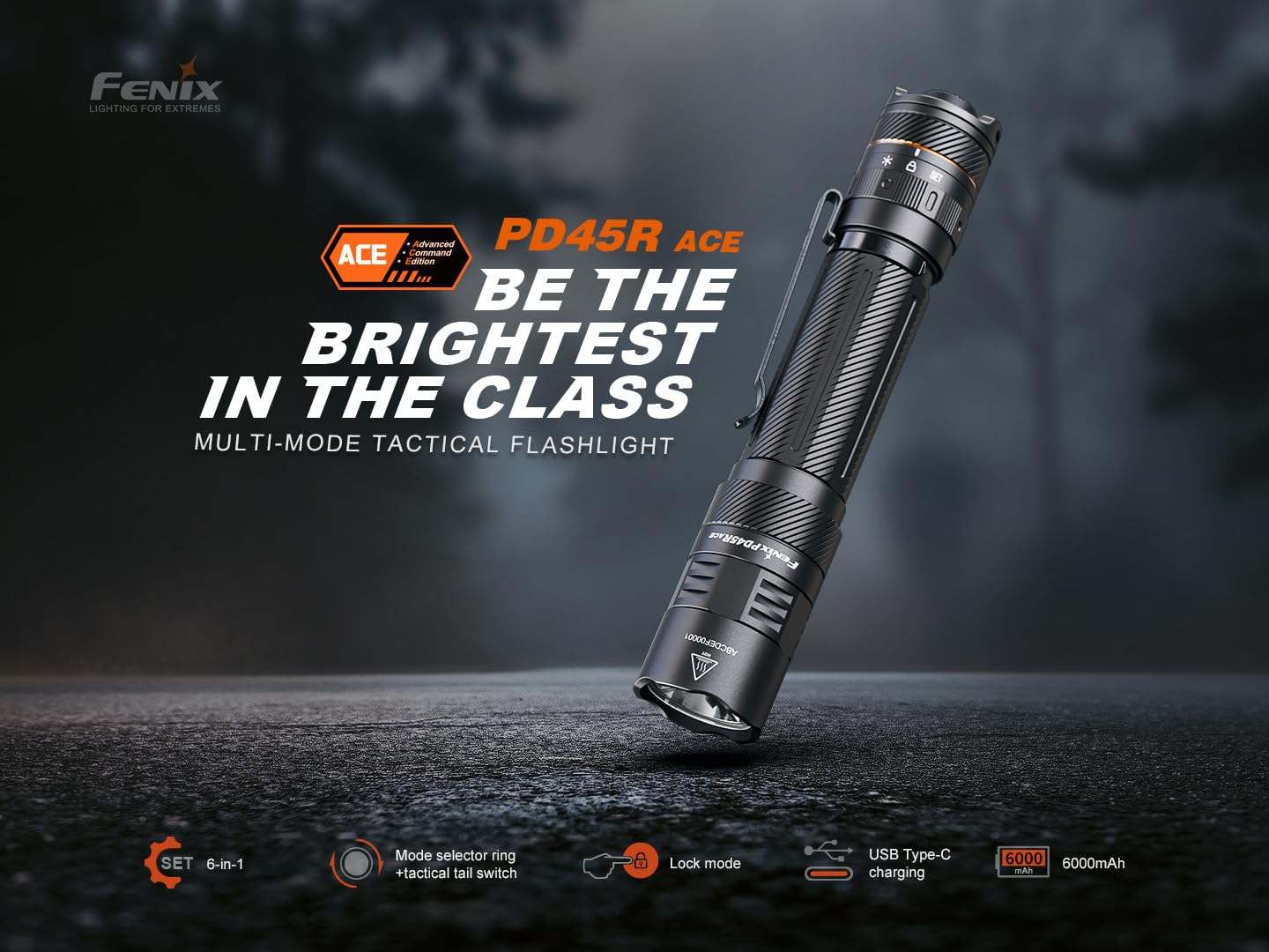 Fenix PD45R ACE compact design emphasizes lightweight daily carry.