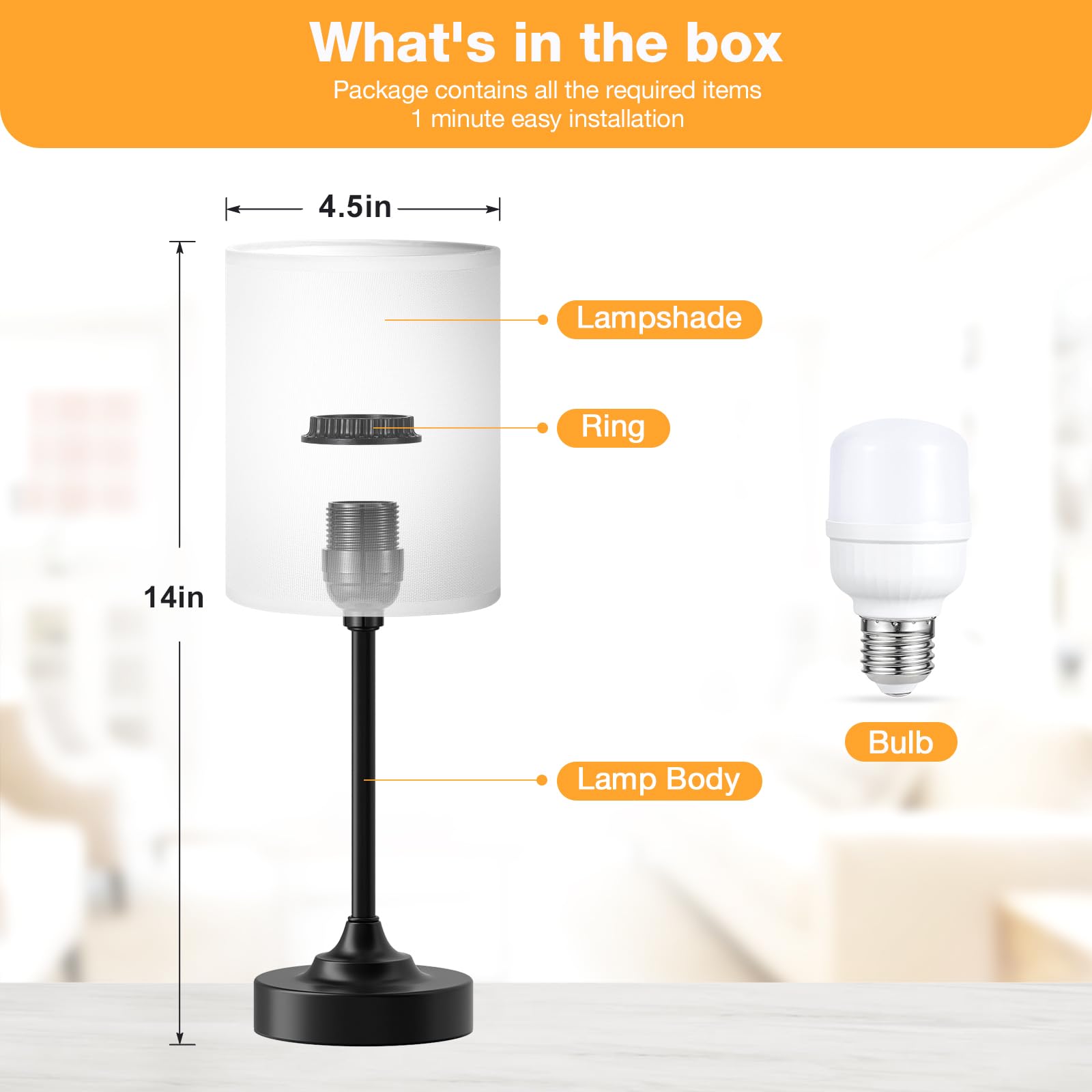 Fenmzee lamp shows 3-way brightness for tasks like reading or relaxing