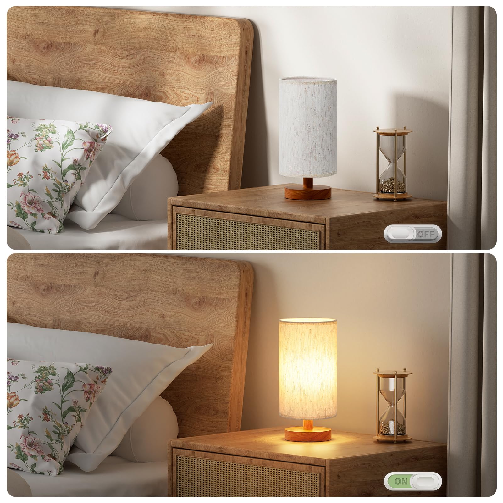 Fenmzee 9-inch table lamp designed for small spaces without crowding.