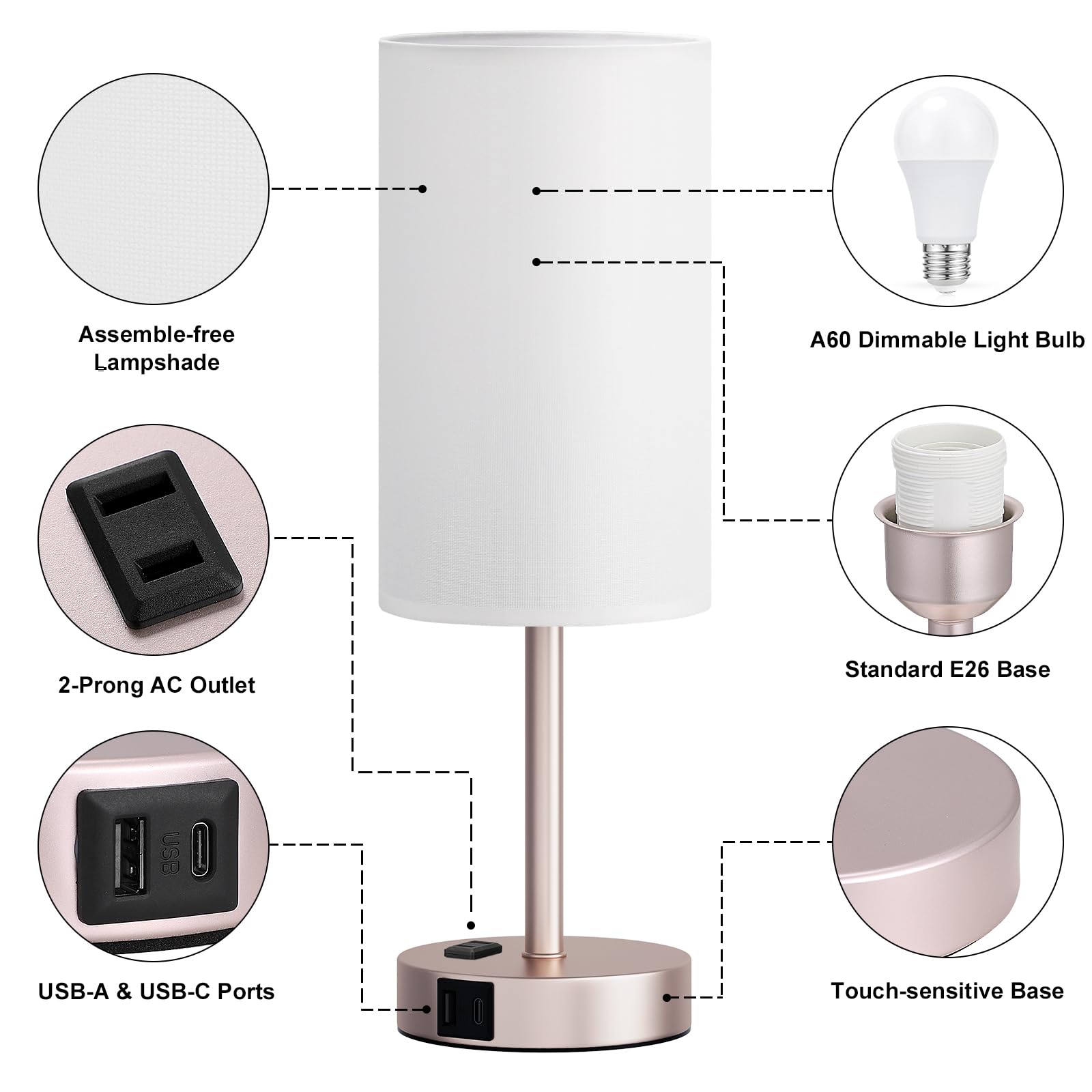 Fenmzee built-in AC outlet lets you power devices without leaving the bed.