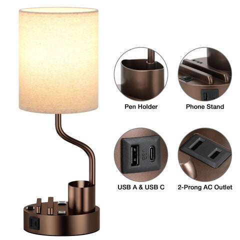 Fenmzee bedroom lamp set ideal for guest rooms and study corners