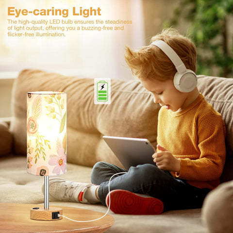 Fenmzee bedside lamp enhances bedroom decor with practical lighting.