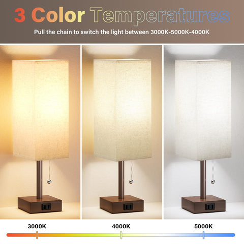 Fenmzee lamp with pull-chain control for easy brightness changes