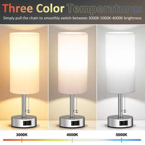 Fenmzee bedside lamps offering three color temperatures for activities