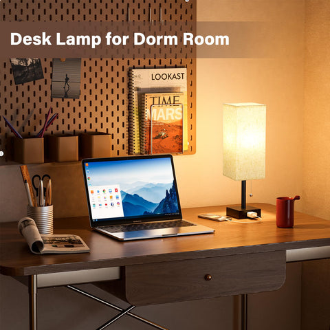 Fenmzee bedside lamps provide 3 color temperatures for mood and task lighting