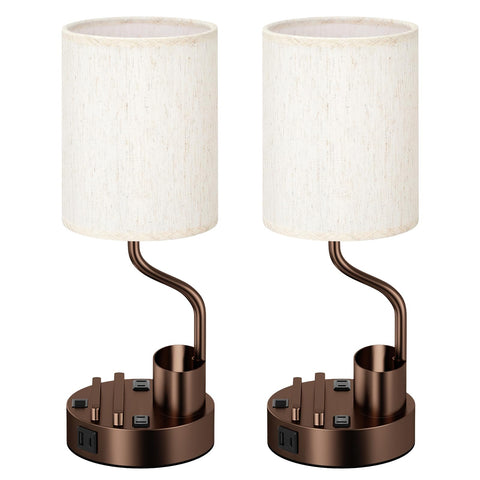 Fenmzee 2-pack bedside lamps ideal for guest rooms and shared spaces.