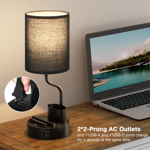 Fenmzee bedside lamp offers three color temperatures for customizable lighting.