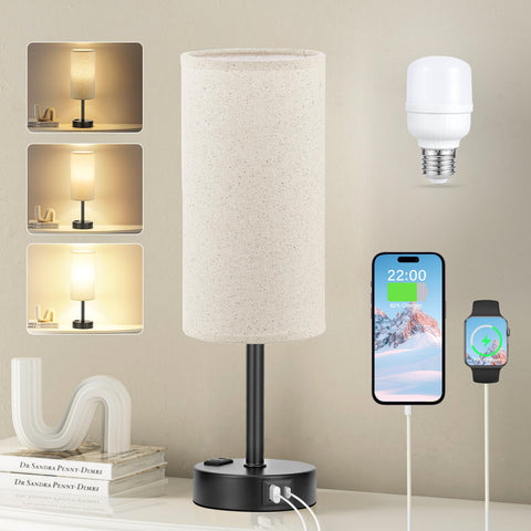 Fenmzee beige touch lamp base for stable bedside lighting and easy touch control.