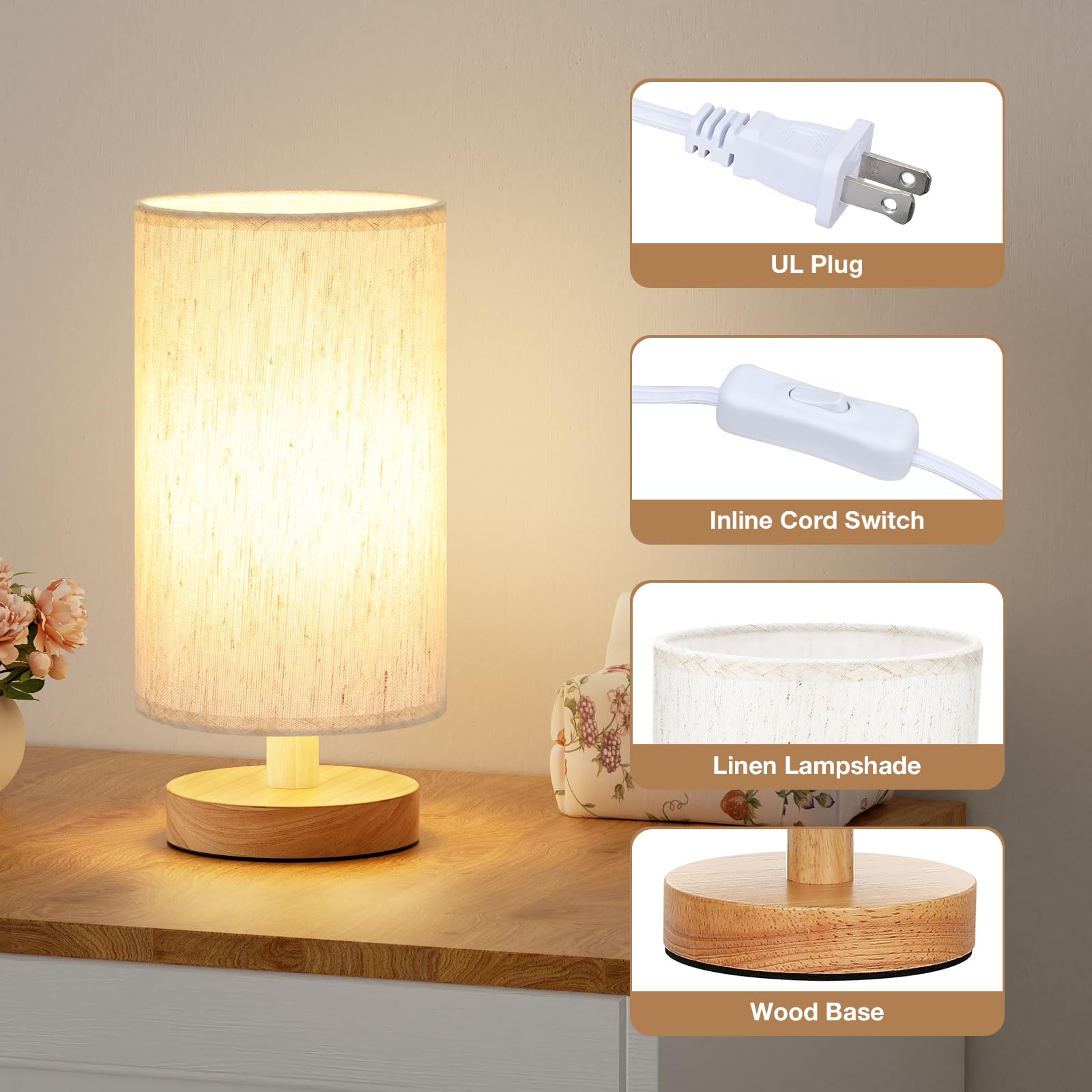 Fenmzee compact 9-inch lamps ideal for small spaces