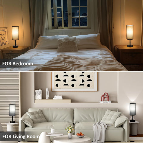 Fenmzee compact night stand lamps fit small desks and spaces.