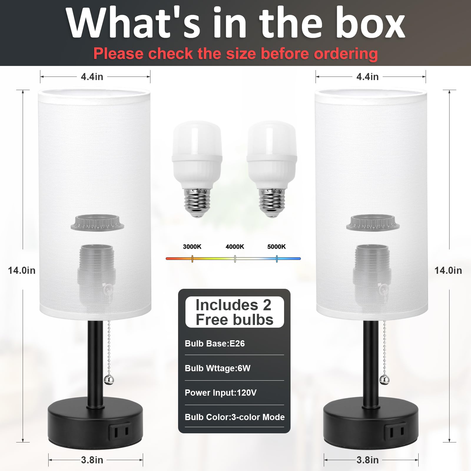 Fenmzee dual E26 LED bulbs provide immediate brightness and energy efficiency.