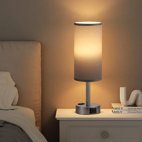 Fenmzee fabric shade and stable base create a clean aesthetic.