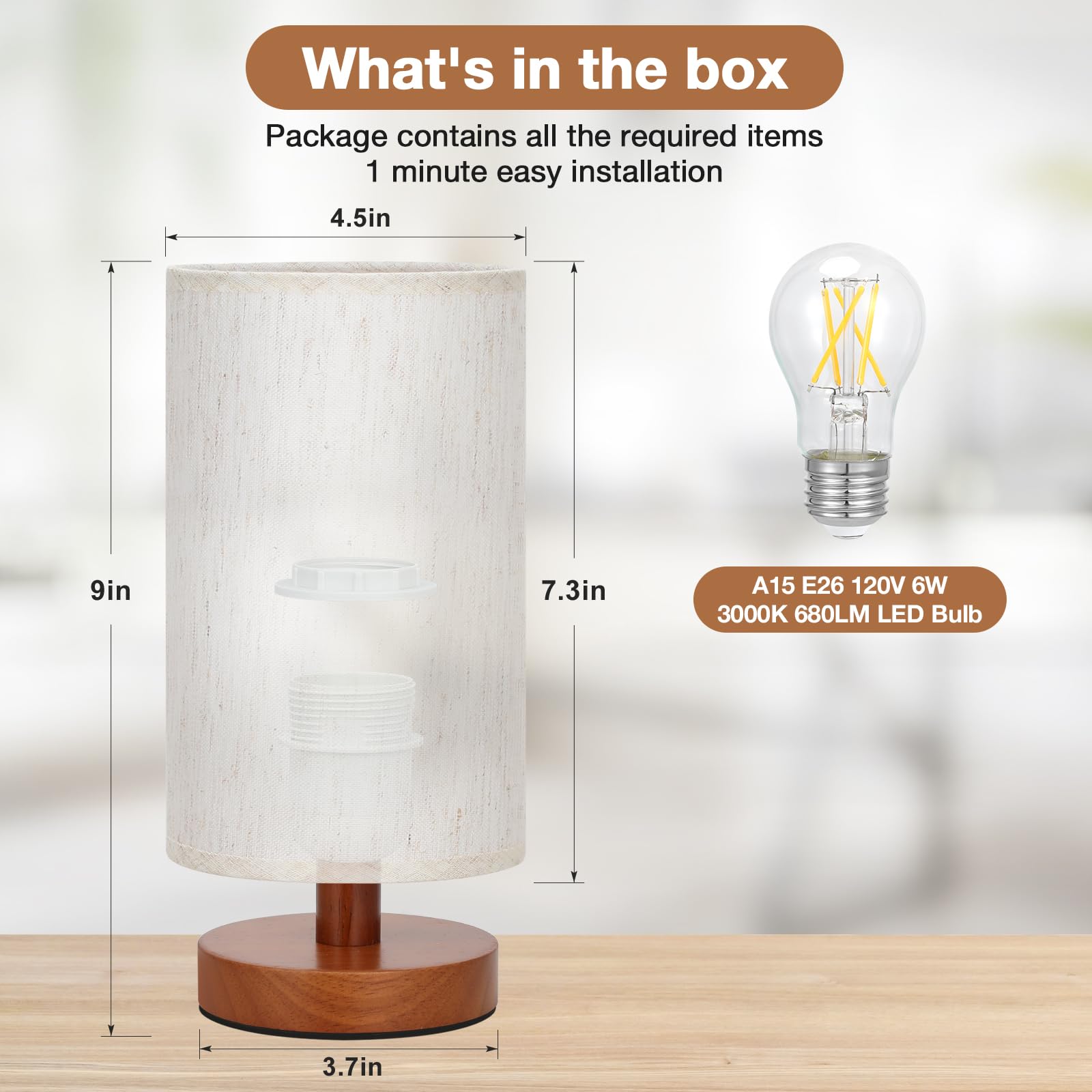 Fenmzee inline-control bedside lamp keeps the switch accessible and secure.