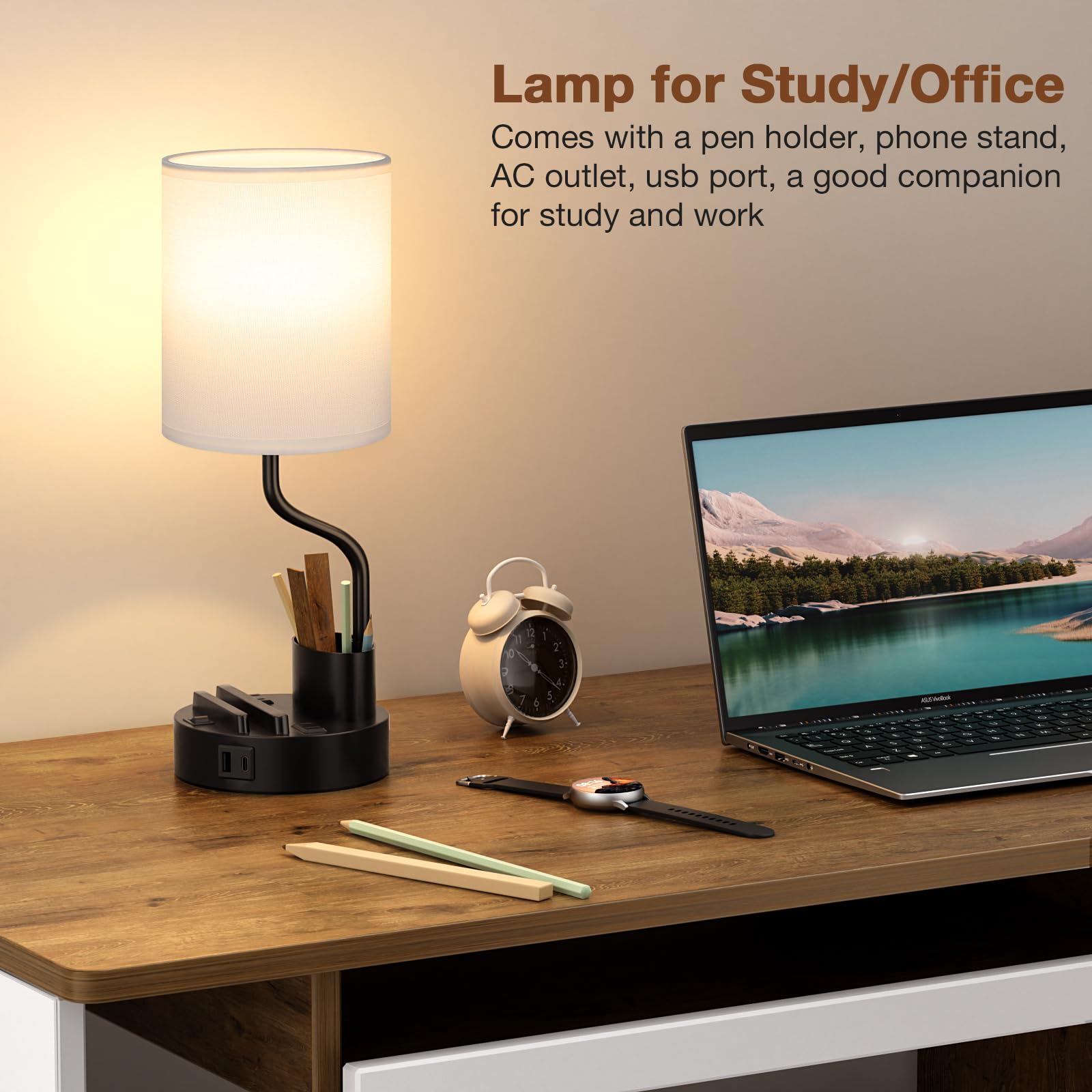 Fenmzee dual outlets and USB ports keeping devices powered within reach