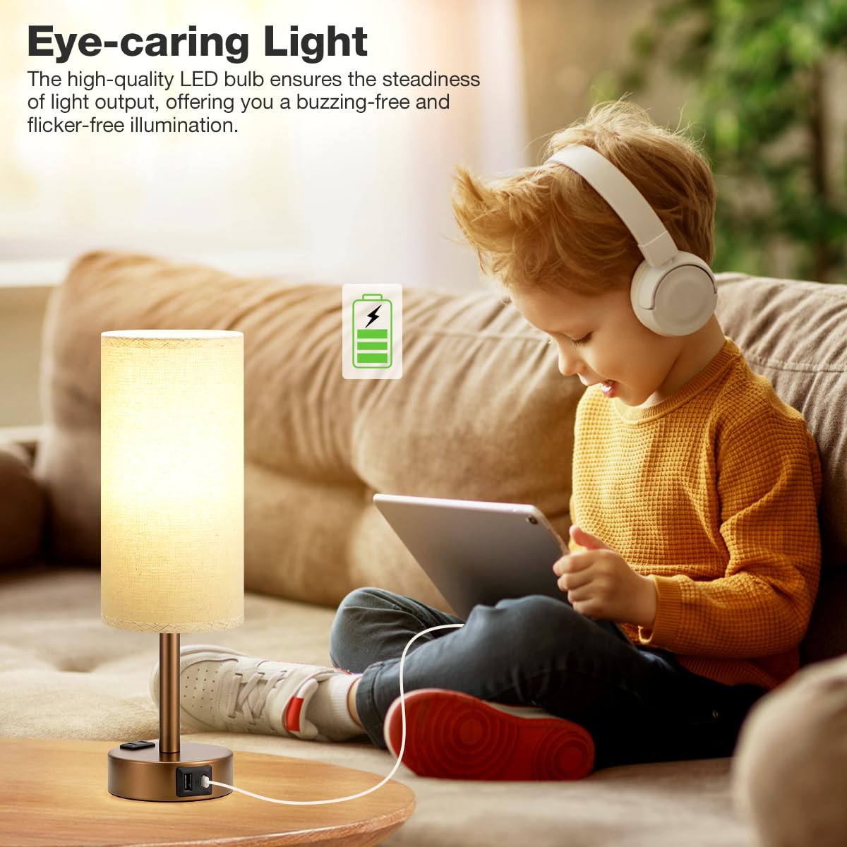 Fenmzee LED bulb included for immediate, stable illumination.