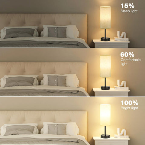 Touch-control base enables easy brightness adjustments.
