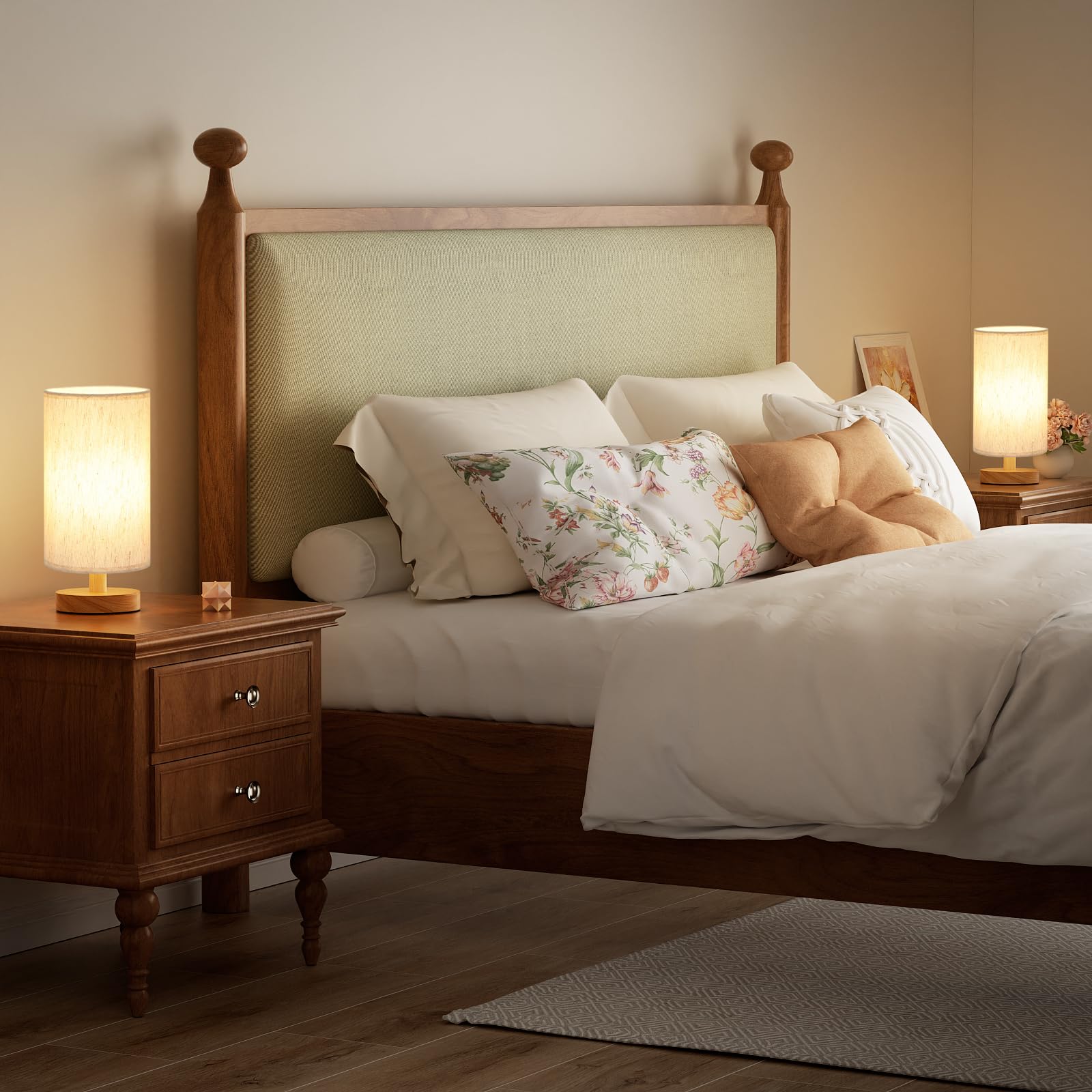 Fenmzee linen shade softens light for cozy reading