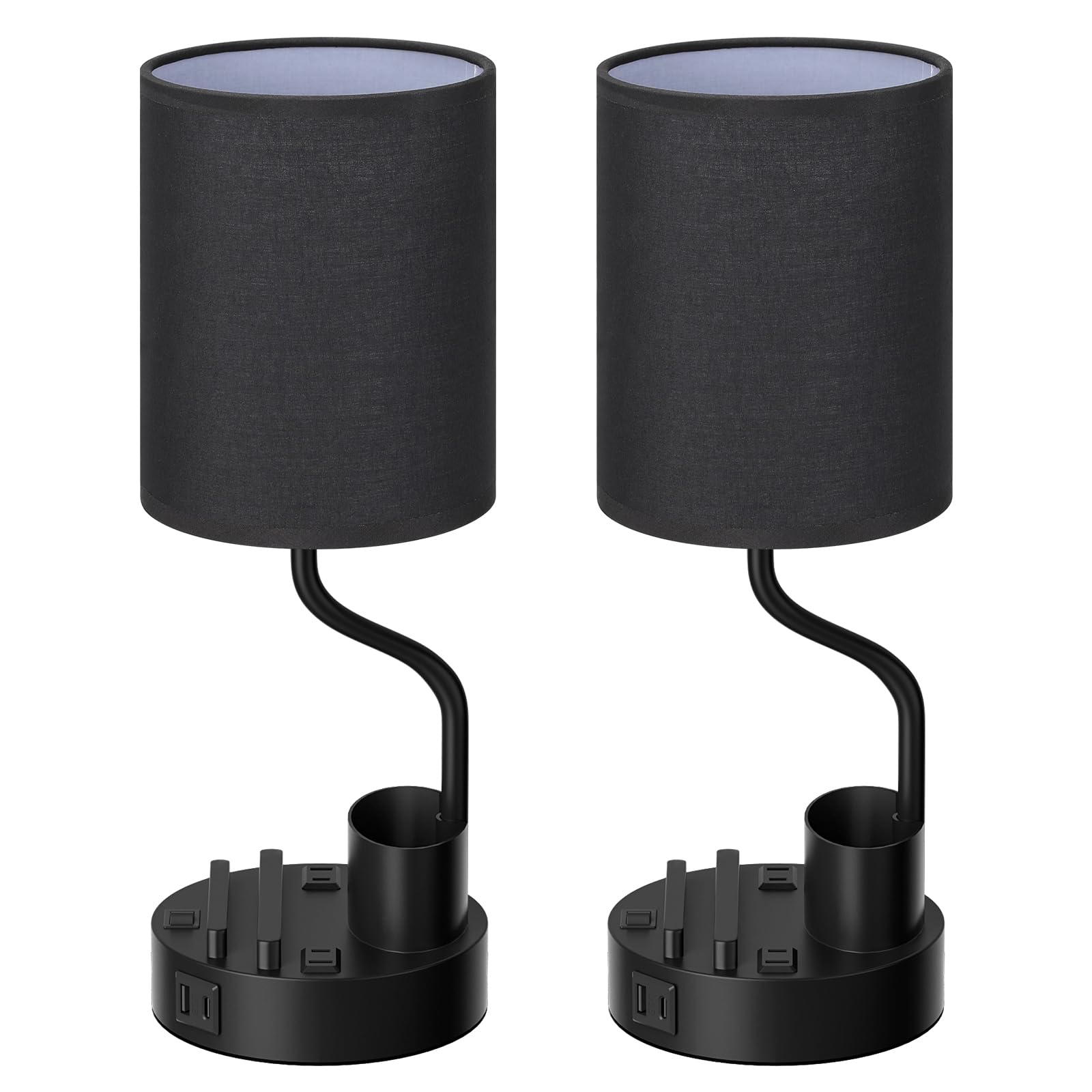 Fenmzee nightstand lamps provide accessible power alongside stylish design.