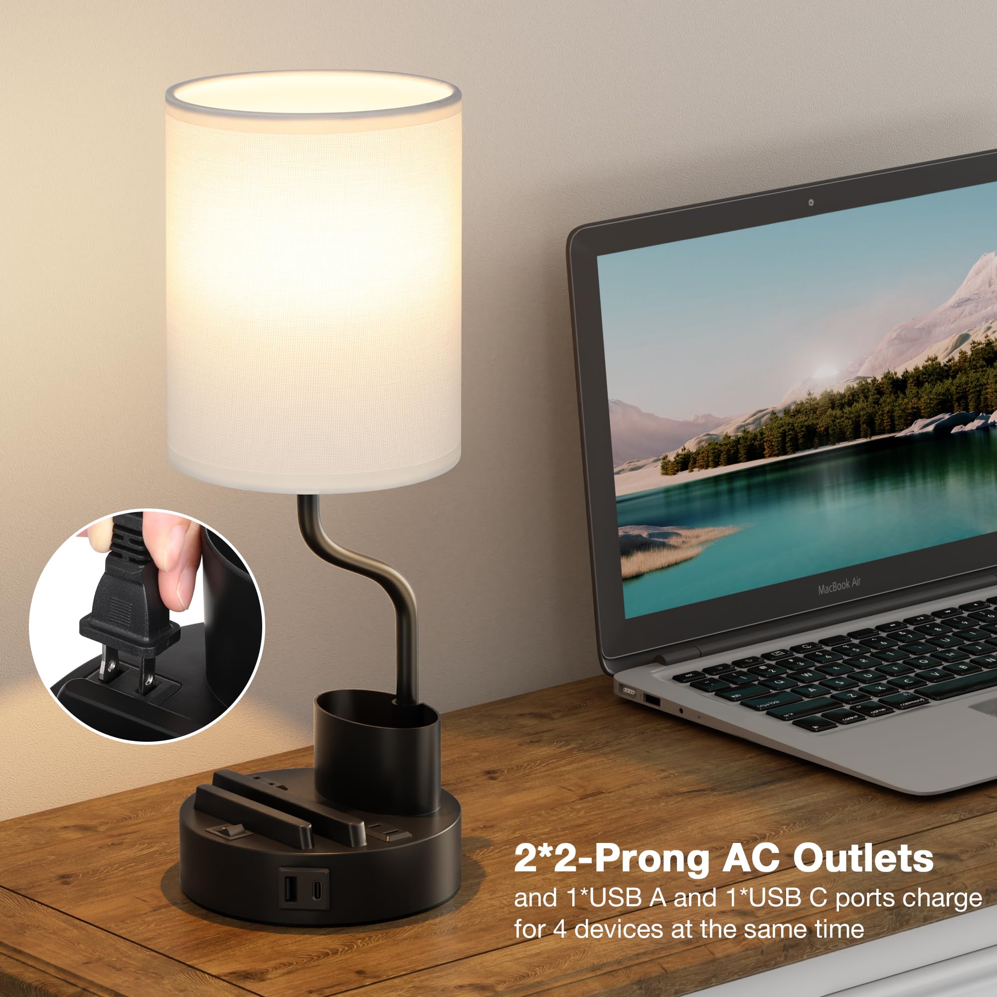 Fenmzee lamp with phone stand for easy video calls and viewing