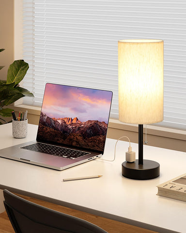Fenmzee Plus modern bedside lamp complements contemporary bedroom decor