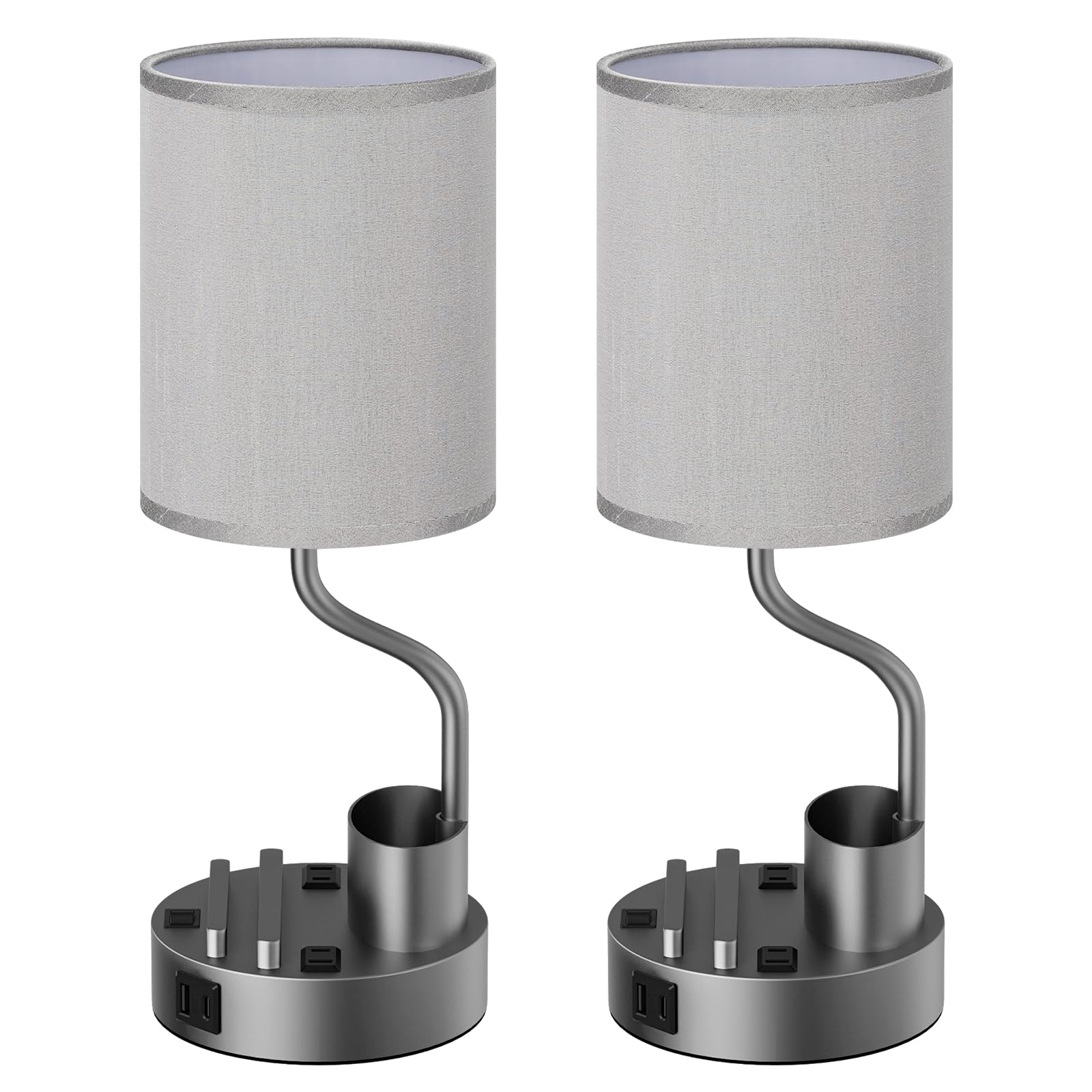 Fenmzee set of two lamps provides balanced lighting for nightstands and side tables.
