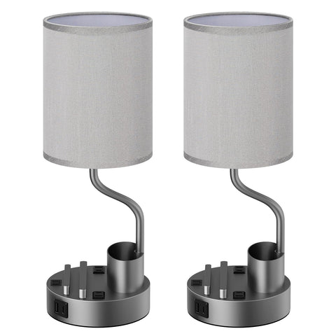 Fenmzee set of two lamps provides balanced lighting for nightstands and side tables.