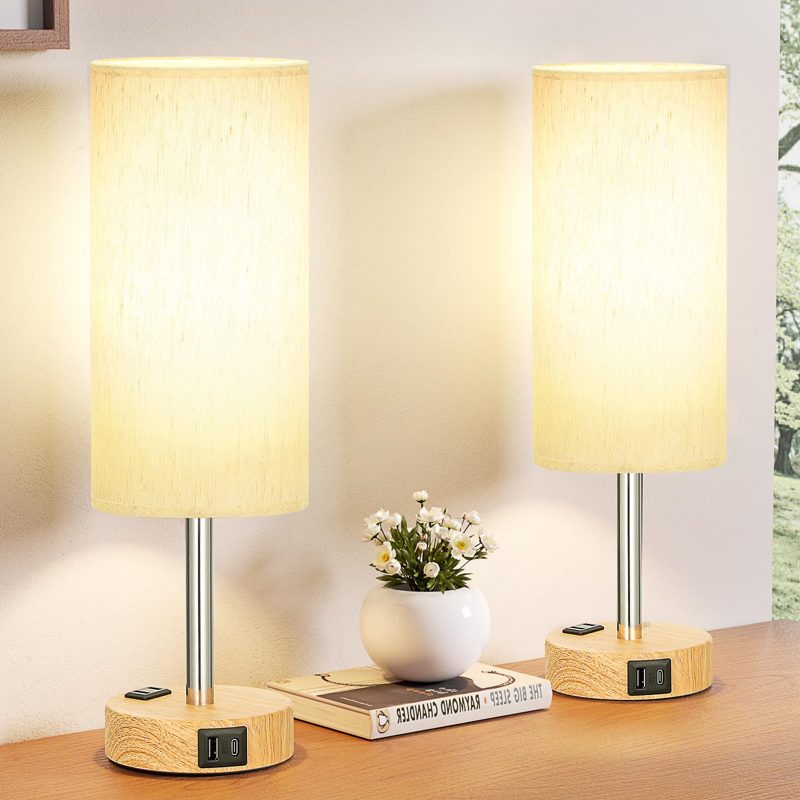 Fenmzee small touch lamps showing dimmer settings for versatile ambience