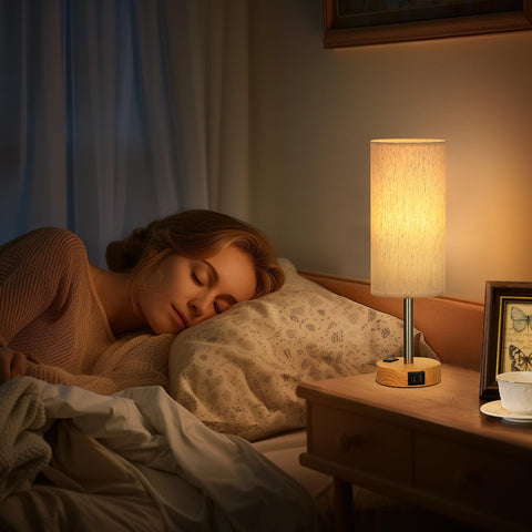 Fenmzee lighting creates a cozy ambience on any nightstand