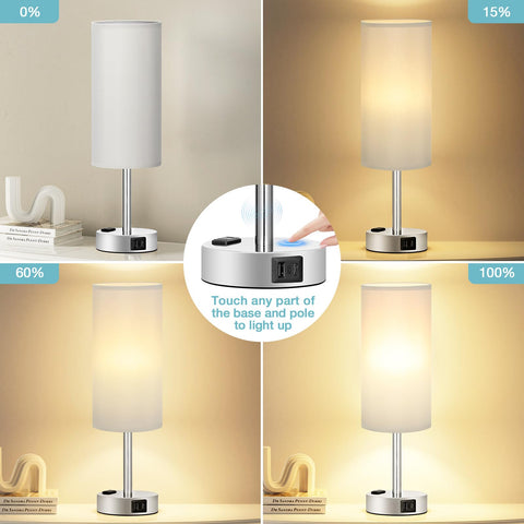 Fenmzee table lamp showing touch-control base for quick brightness adjustment