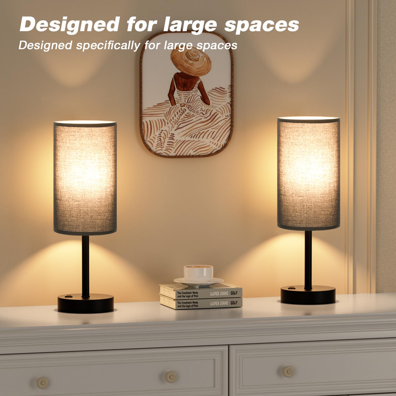 Fenmzee Touch Nightstand Lamp includes a 9W LED bulb for immediate use