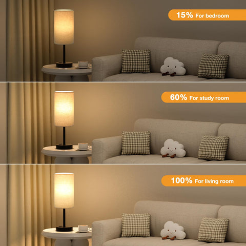 Fenmzee Touch Table Lamp offers 3-way dimming for mood lighting.