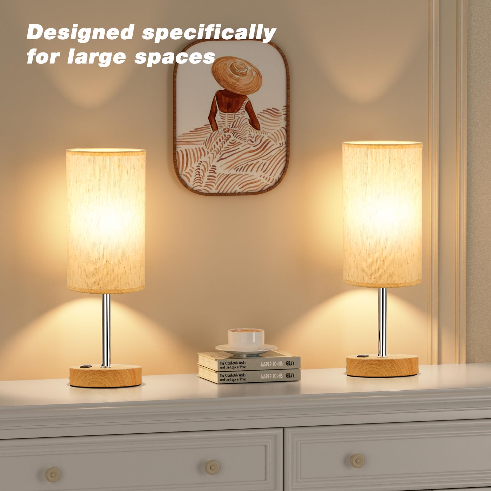 Fenmzee touch sensor lamp responds to a tap for quick control.