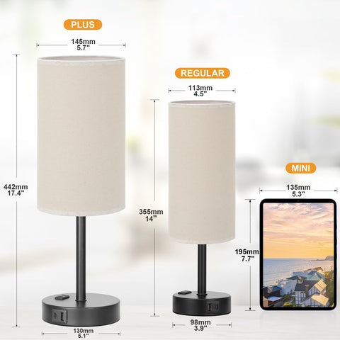 Fenmzee Touch Table Lamp with USB-C port enables quick bedside charging.
