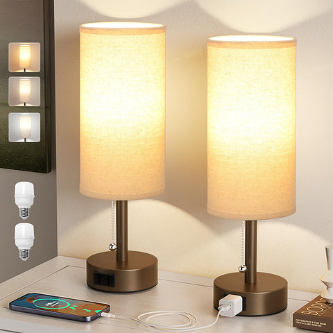 UL certified Fenmzee bedside lamps ensure safe charging and use.