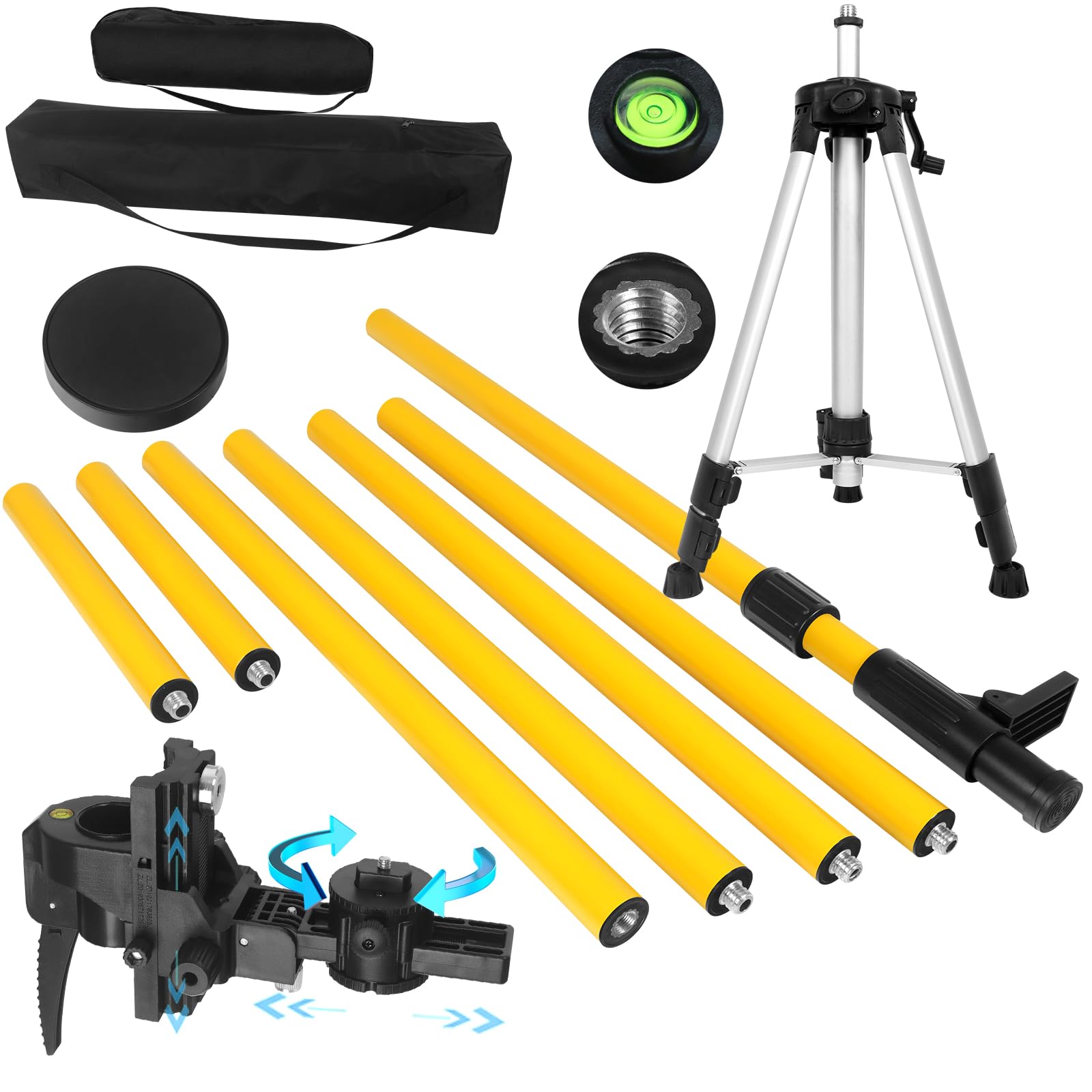 FenorGan laser level pole extended rod for ceiling to floor measurements