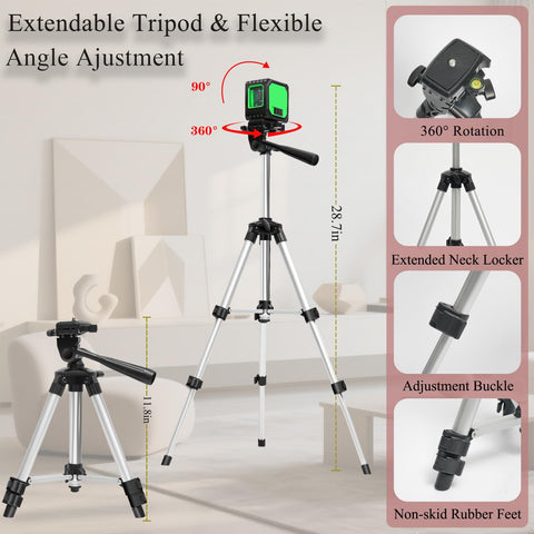 FENORGAN laser level in self-leveling mode maintains straight lines automatically.