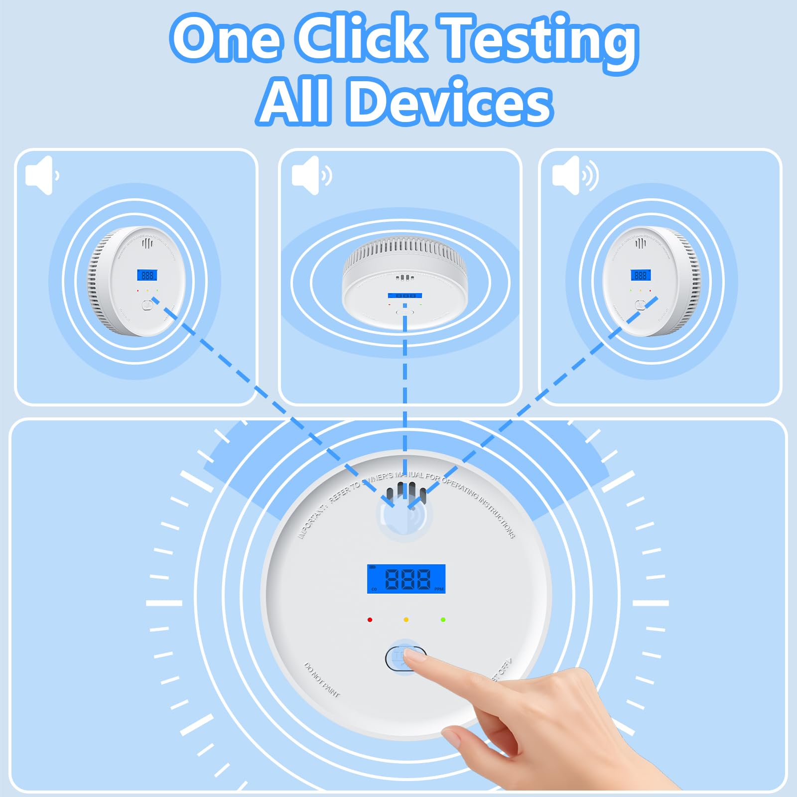 FEODSEW 2-in-1 CO and smoke alarm detects dual hazards in home