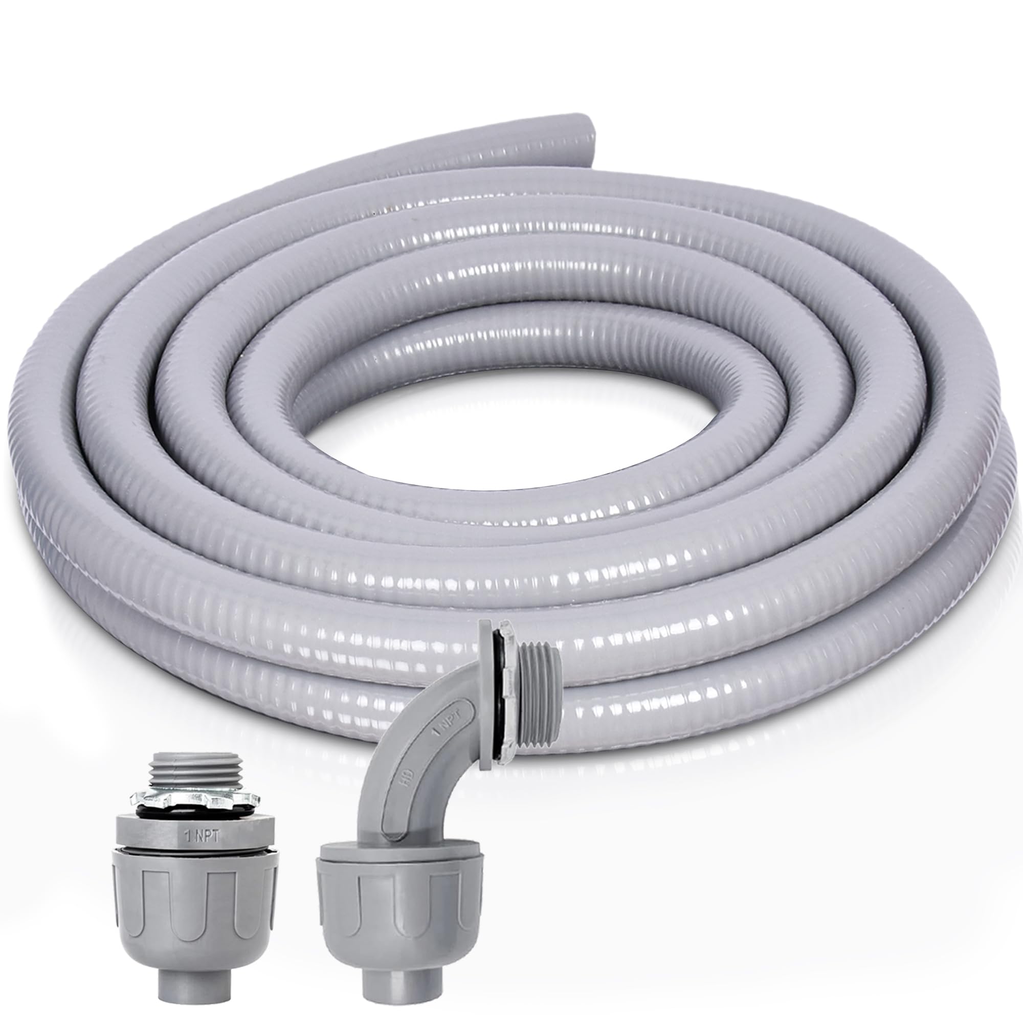 Feotech 1-inch straight conduit fittings for secure outdoor wiring