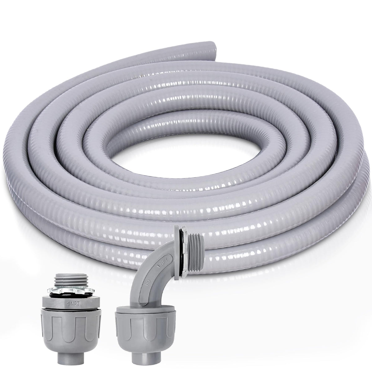 Feotech 1-inch straight conduit fittings for secure outdoor wiring